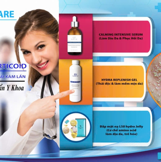 Bộ sản phẩm điều trị da nhiễm Corticoid